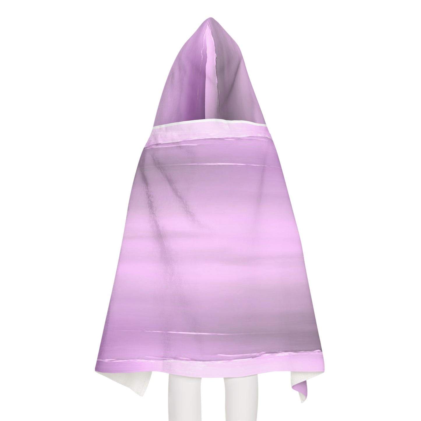Dark Pink Sea Amethyst Fog Youth Hooded Towel, 24" x 48"