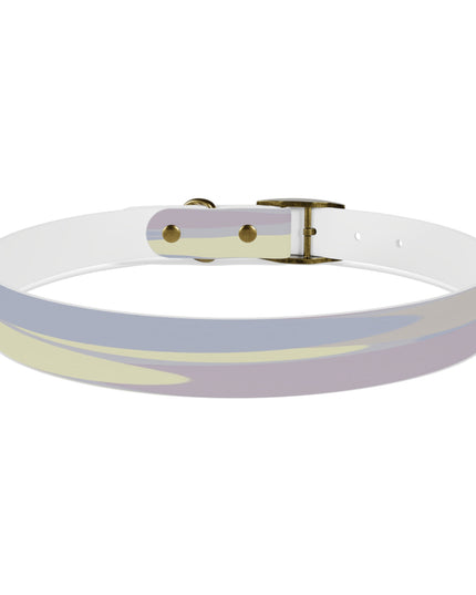 Pastel Soft Blue and Soft White Patches Extra Large Dog Collar