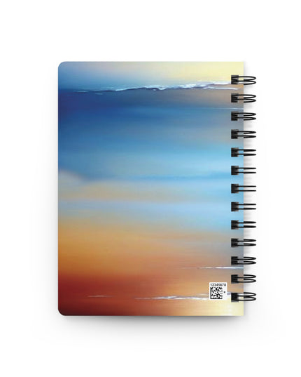 Blue Sea Red Orange Fog Spiral Bound Journal, 5" x 7" 150 pages