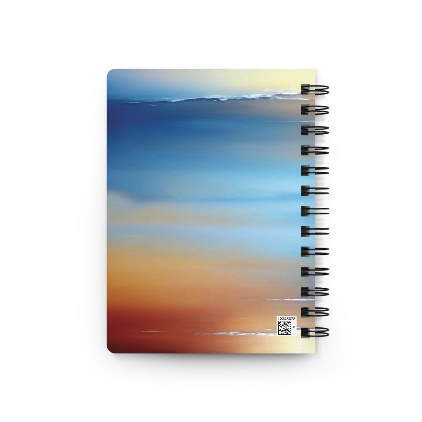 Blue Sea Red Orange Fog Spiral Bound Journal, 5" x 7" 150 pages