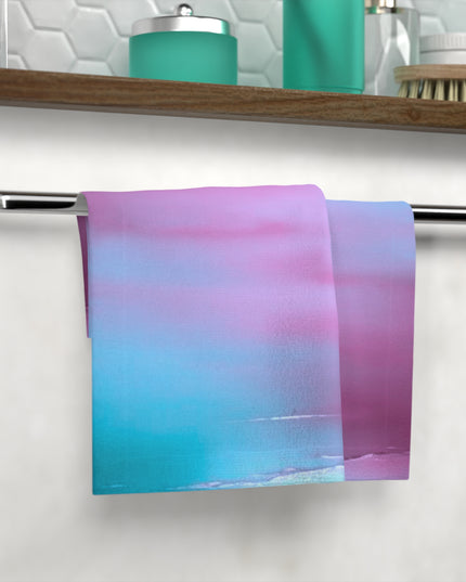 Wine Sea Blue Fog Face Towel, 13" x 13"
