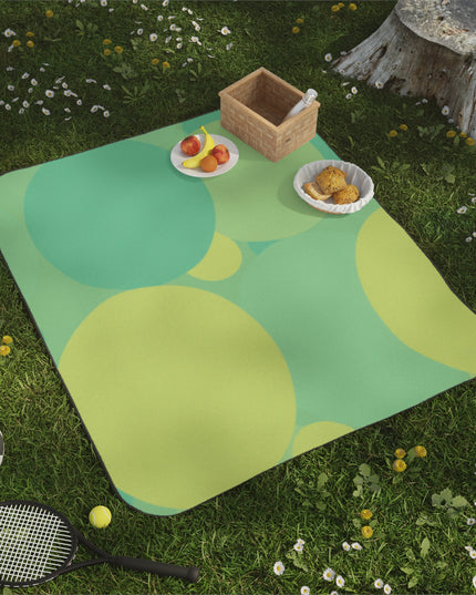 Pastel Green Patches 61" × 51" Picnic Blanket