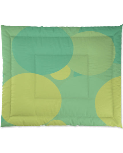 Pastel Green Patches 104" × 88" Comforter