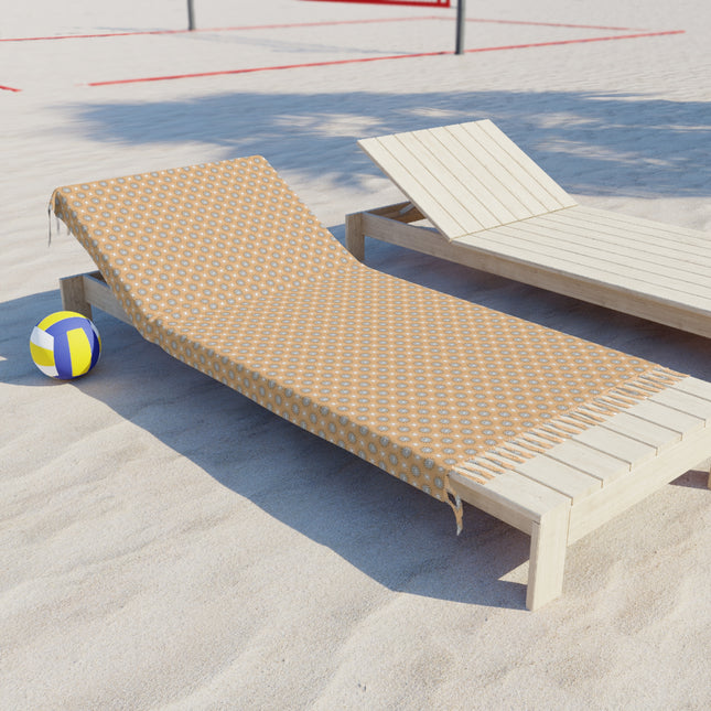 Tan Sunset Star-crossed Bodies Boho Beach Cloth, 38" × 81"