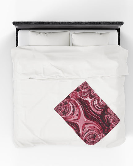 Uzi Spiral Ruby Velveteen Plush Blanket, 30" x 40"