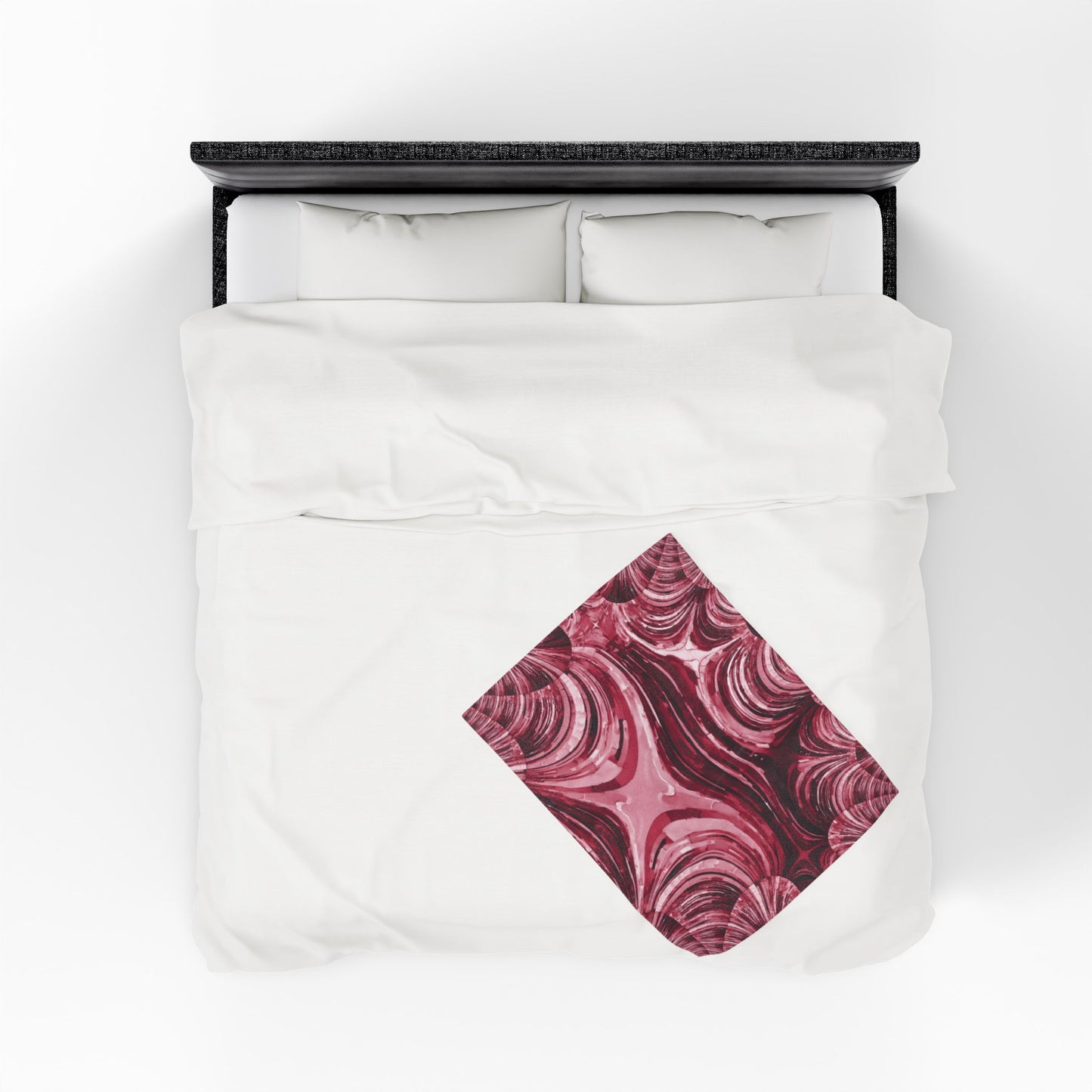 Uzi Spiral Ruby Velveteen Plush Blanket, 30" x 40"