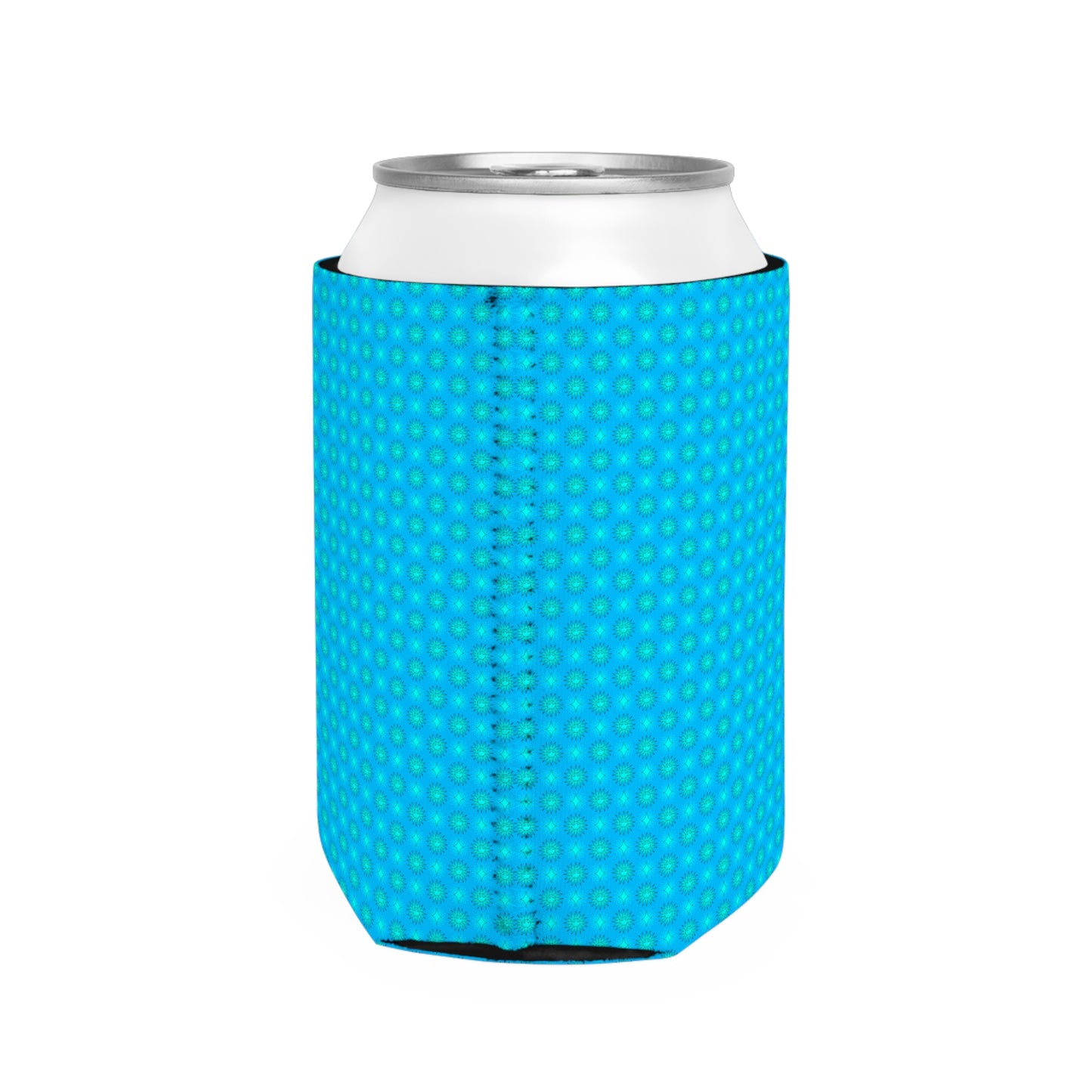 Blue Green Star-crossed Bodies 12 oz Can Cooler Sleeve