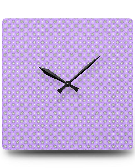 Lavender Star-crossed Bodies Acrylic Wall Clock, Round or Square, 10.75" x 10.75"