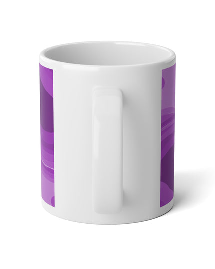 Wavey Purple Wavey 20 oz White Glossy Jumbo Mug