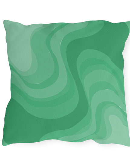 Mint Green Wavey 18" x 18" Outdoor Pillow