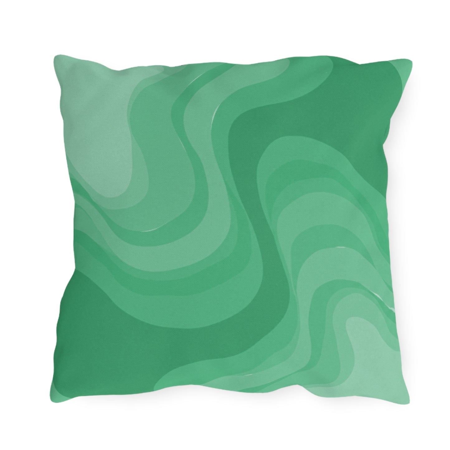 Mint Green Wavey 18" x 18" Outdoor Pillow