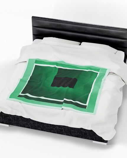 MInt Shadow Velveteen Plush Blanket, 50" x 60"