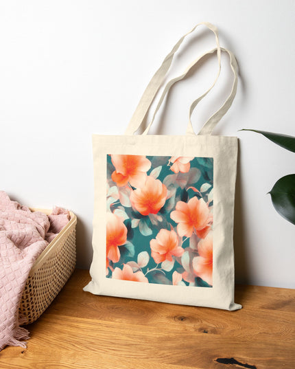 Orange Blossom Floral Bunch Cotton Canvas Tote Bag