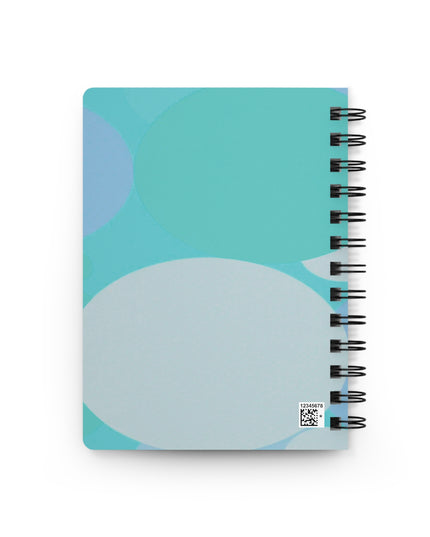 Pastel Tan and Tif Patches Spiral Bound Journal, 5" x 7" 150 pages