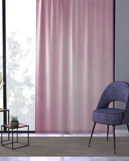 Pink Blush Fade Sheer Window Curtain, 50" x 84", partially transparent