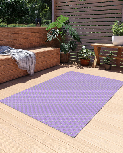 Lavender Star-crossed Bodies Outdoor Rug, 48" x 72"