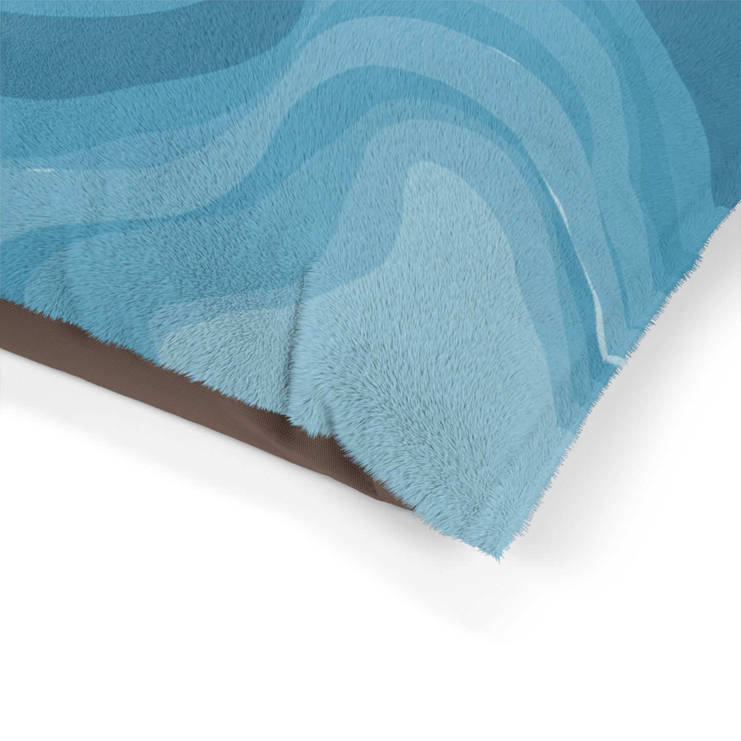 Sky Blue Wavey 40" × 30" Pet Bed