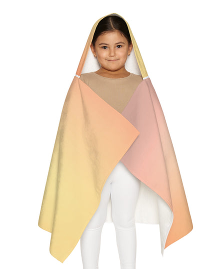 Hot Peach Fade Youth Hooded Towel, 24" x 48"