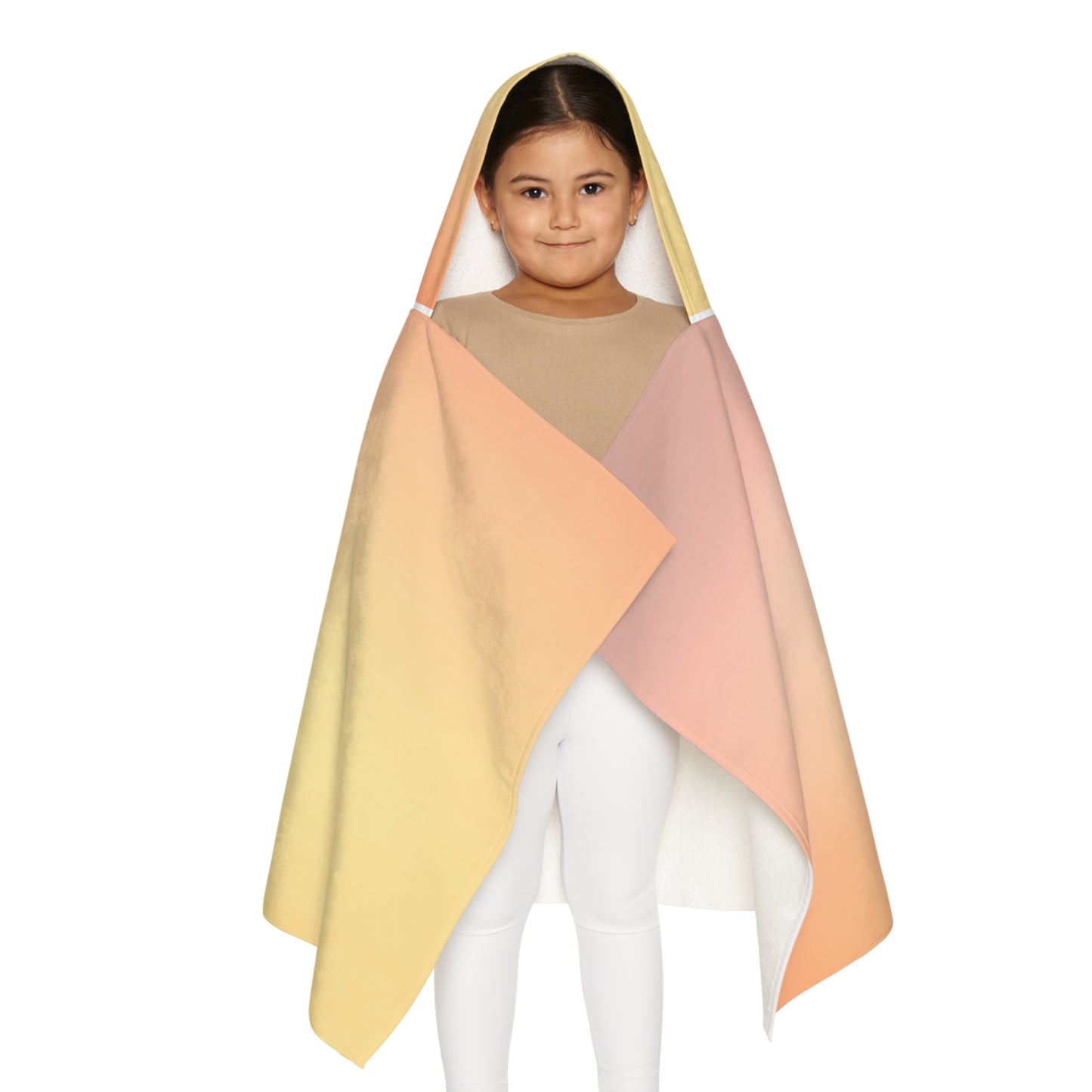 Hot Peach Fade Youth Hooded Towel, 24" x 48"