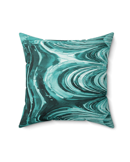 Uzi Spiral Tif Faux Suede Square Pillow,  16" x 16"