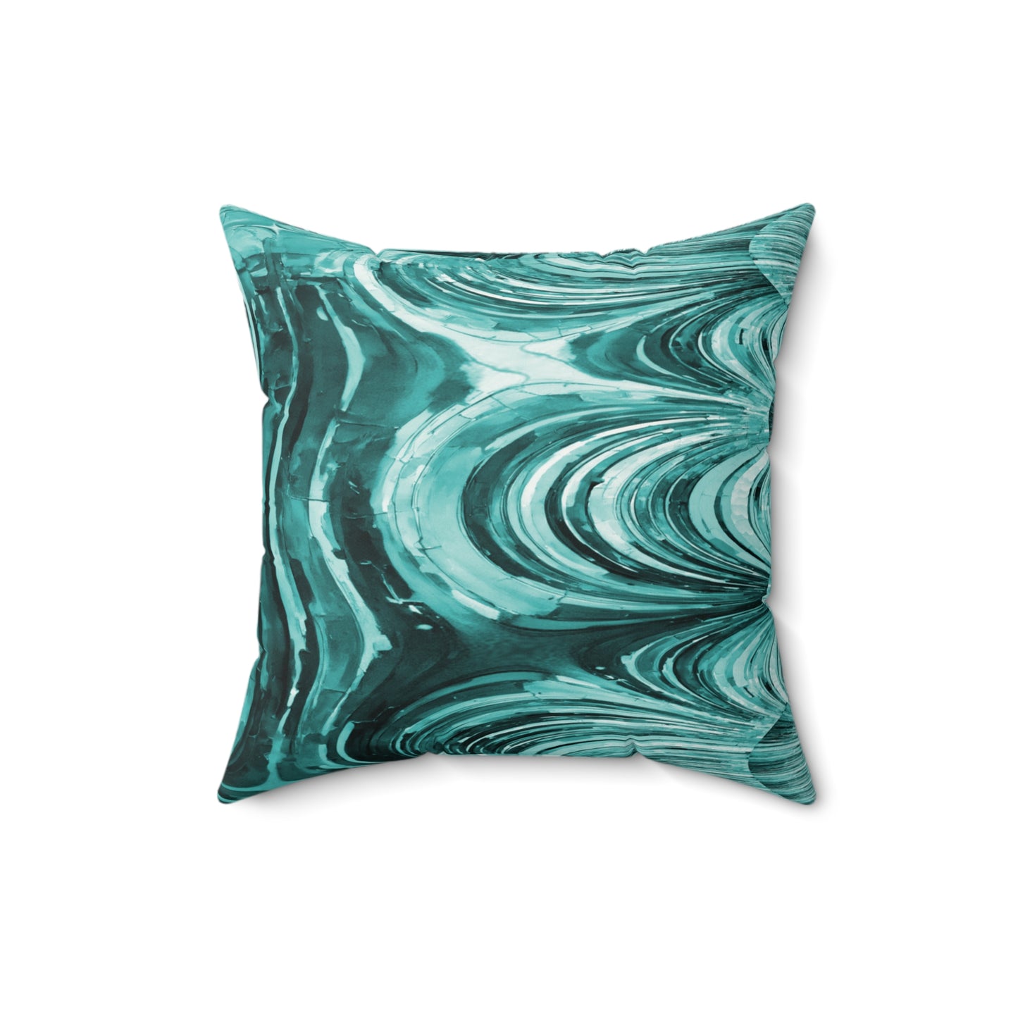 Uzi Spiral Tif Faux Suede Square Pillow,  16" x 16"