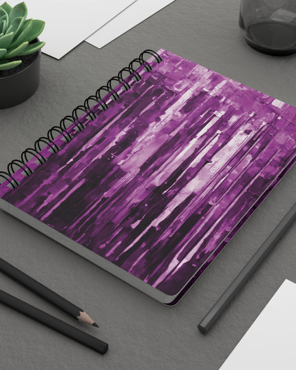 Striped Powder Lavender Spiral Bound Journal, 5" x 7" 150 pages