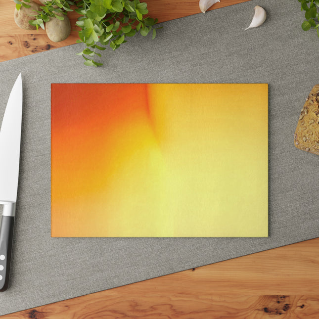 Phoenix Fade 8" x 11" Glass Cutting Board