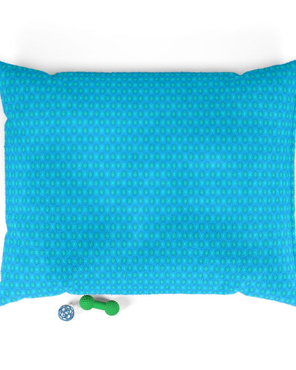 Light Blue Star-crossed Bodies Pet Bed, 50" × 40"