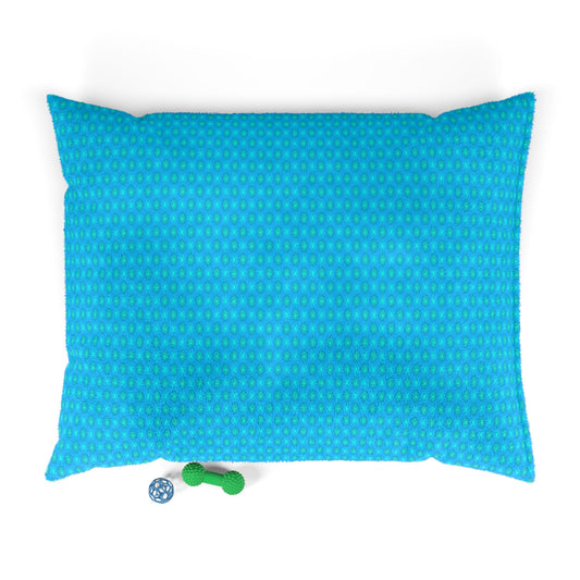 Light Blue Star-crossed Bodies Pet Bed, 50" × 40"