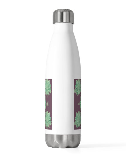 Mint Green Floral Butterflies 20oz Insulated Water Bottle
