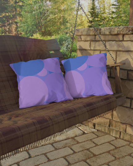 Pastel Purple Family Patches 18" x 18" Outdoor Pillow