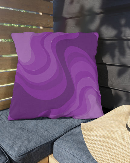 Wavey Purple Wavey 20" x 20" Outdoor Pillow