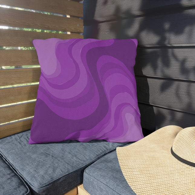Wavey Purple Wavey 20" x 20" Outdoor Pillow