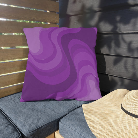 Wavey Purple Wavey 20" x 20" Outdoor Pillow
