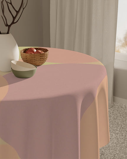 Pastel Hot Peach Patches Tablecloth, 55" x 55"