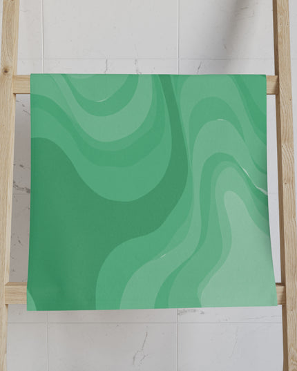 Mint Green Wavey Hand Towel, 16" x 28"