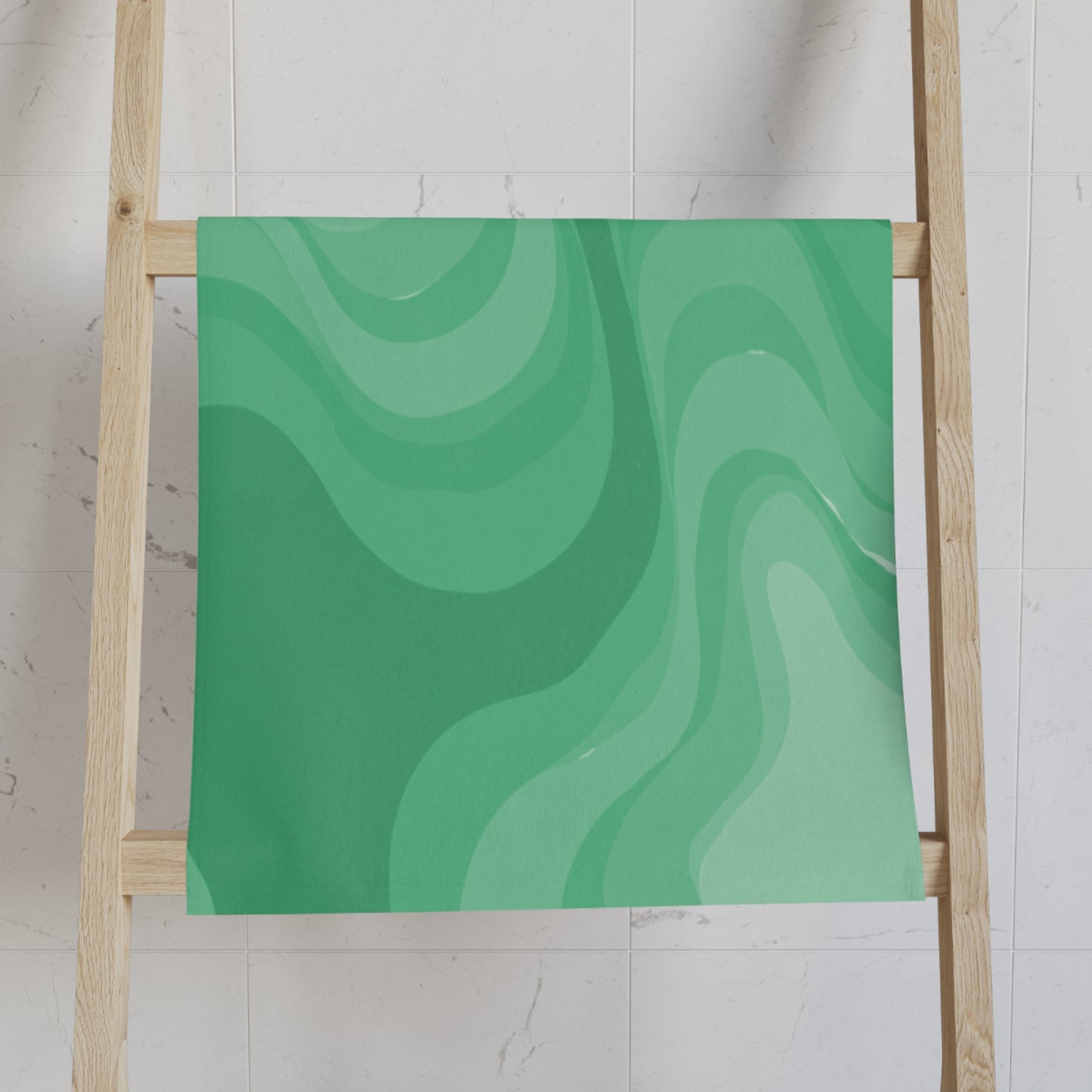 Mint Green Wavey Hand Towel, 16" x 28"