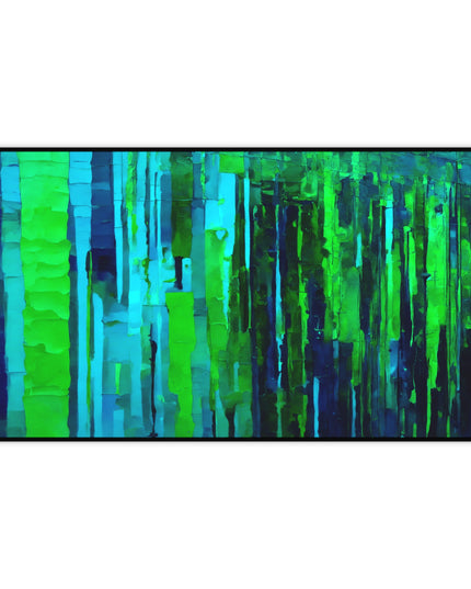 Striped Blue Green 12" x 22" Desk Mat