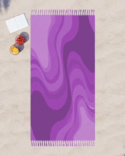 Wavey Purple Wavey 38" × 81" Boho Beach Cloth