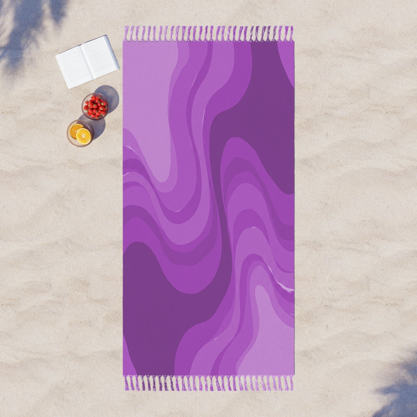 Wavey Purple Wavey 38" × 81" Boho Beach Cloth