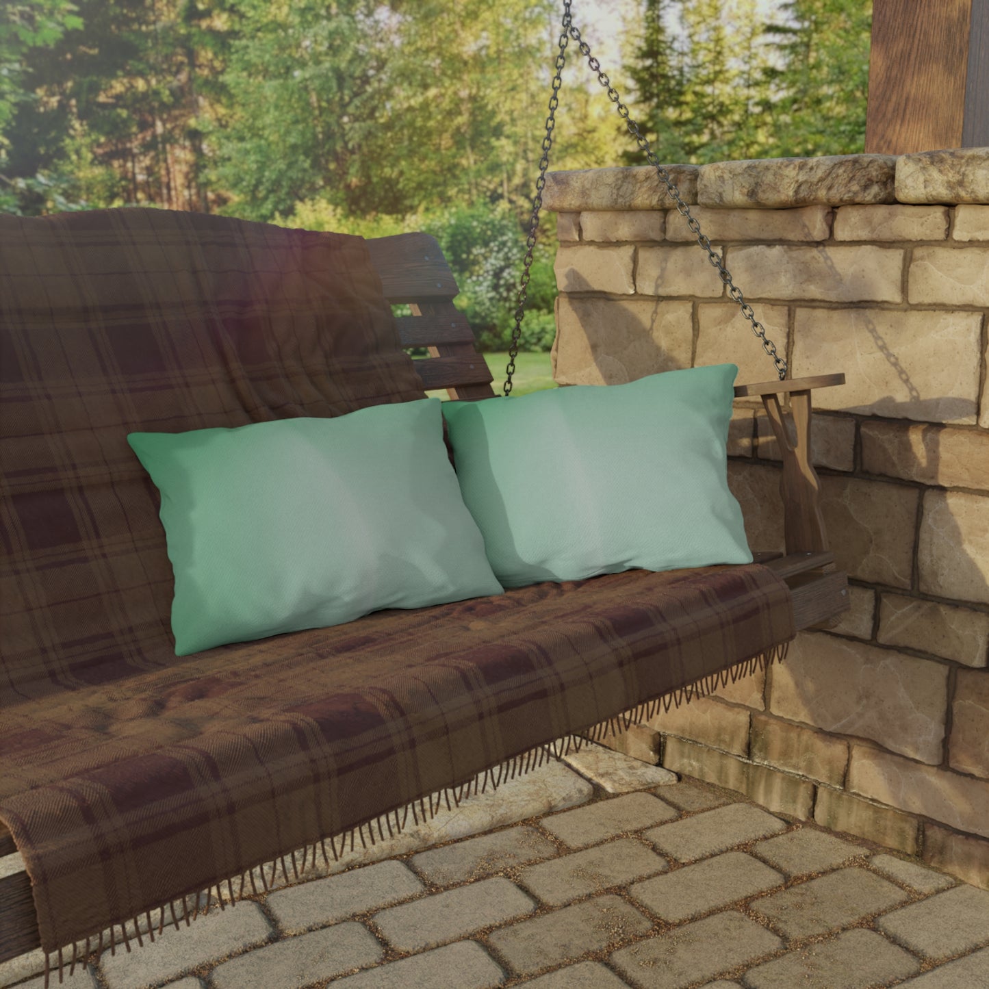 Mint Fade 20" x 14" Outdoor Pillow
