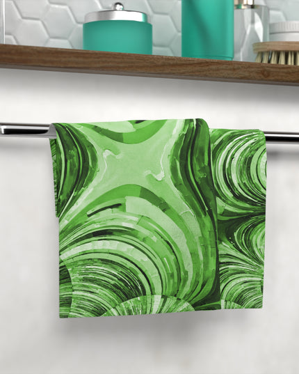 Uzi Spiral Mint Pastel Face Towel, 13" x 13"
