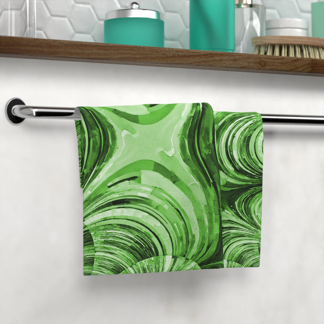 Uzi Spiral Mint Pastel Face Towel, 13" x 13"