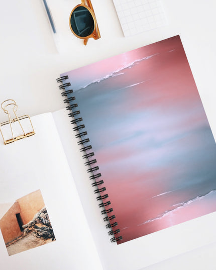 Gray Sea Pink Fog Spiral Notebook - Ruled Line, 6" x 8", 118 pages