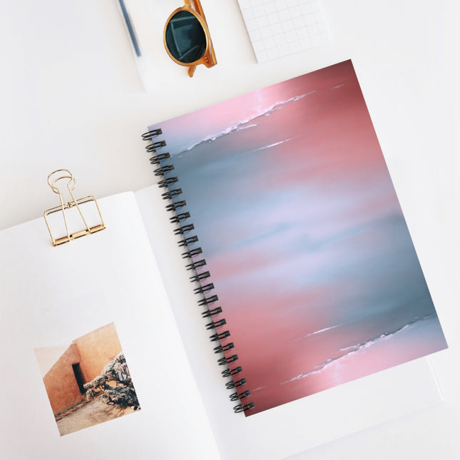 Gray Sea Pink Fog Spiral Notebook - Ruled Line, 6" x 8", 118 pages