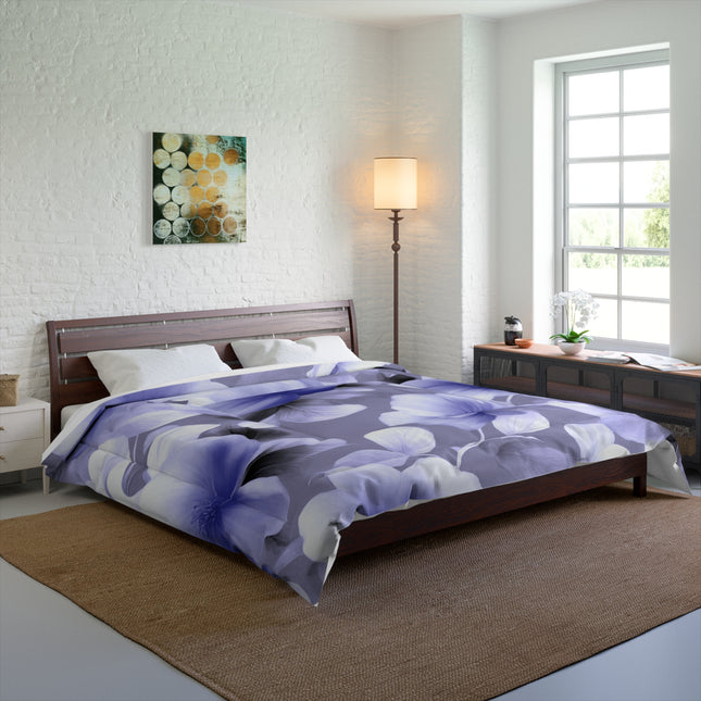 Indigo Blossom Floral Bunch Comforter, 104" × 88"