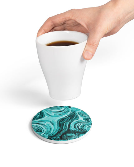 Uzi Spiral Tif 4" x 4" Round Ceramic Coaster