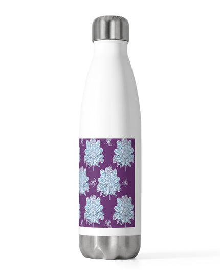 Blue Floral Butterflies 20oz Insulated Water Bottle
