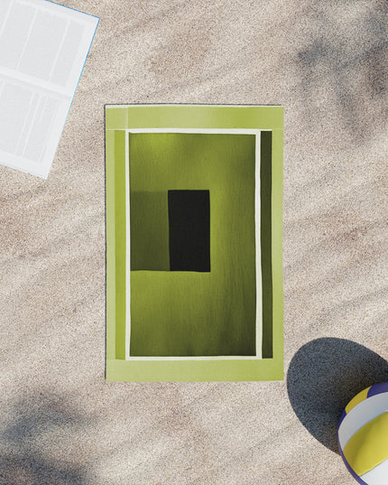 Lemongrass Shadow Beach Towel, 18" x 27"