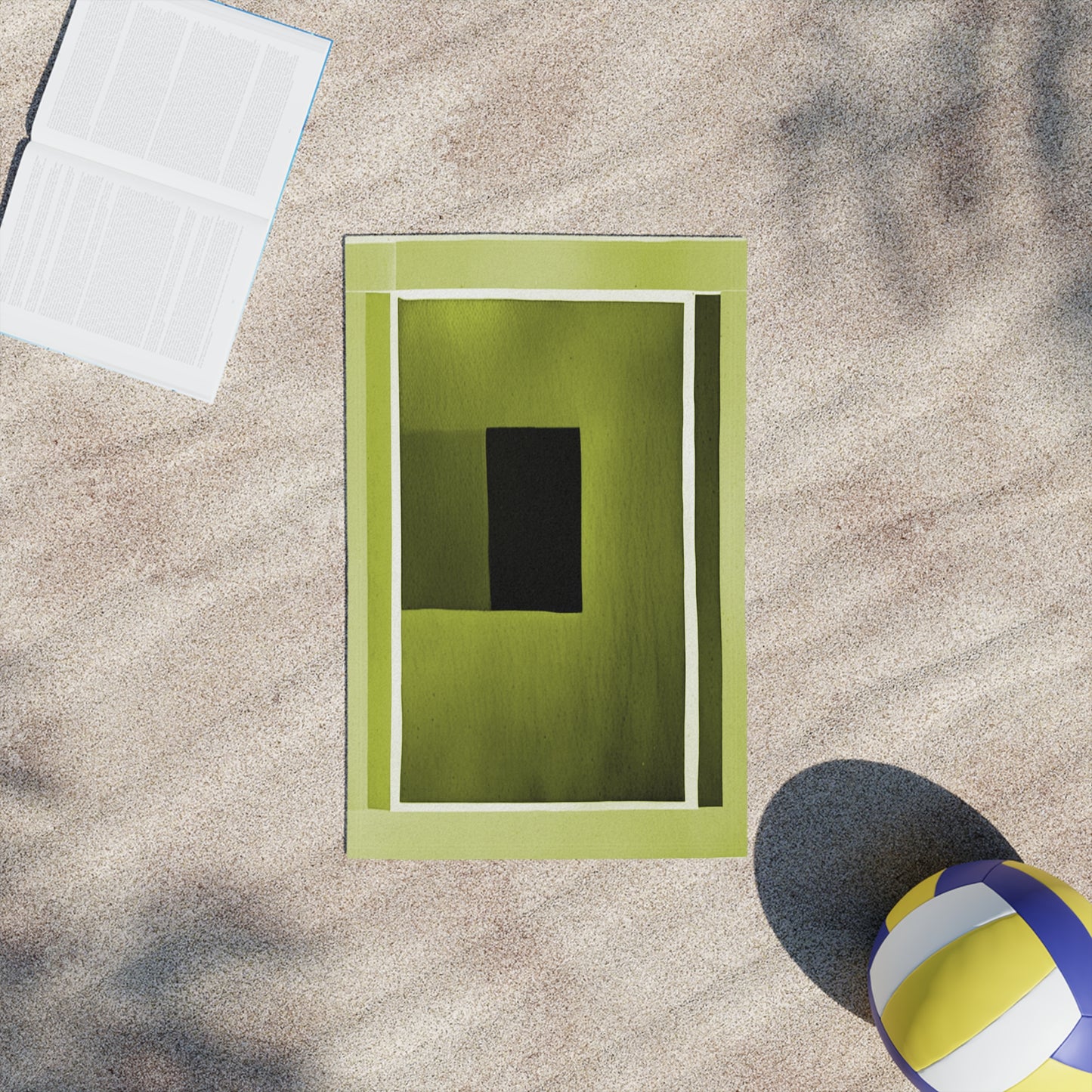 Lemongrass Shadow Beach Towel, 18" x 27"